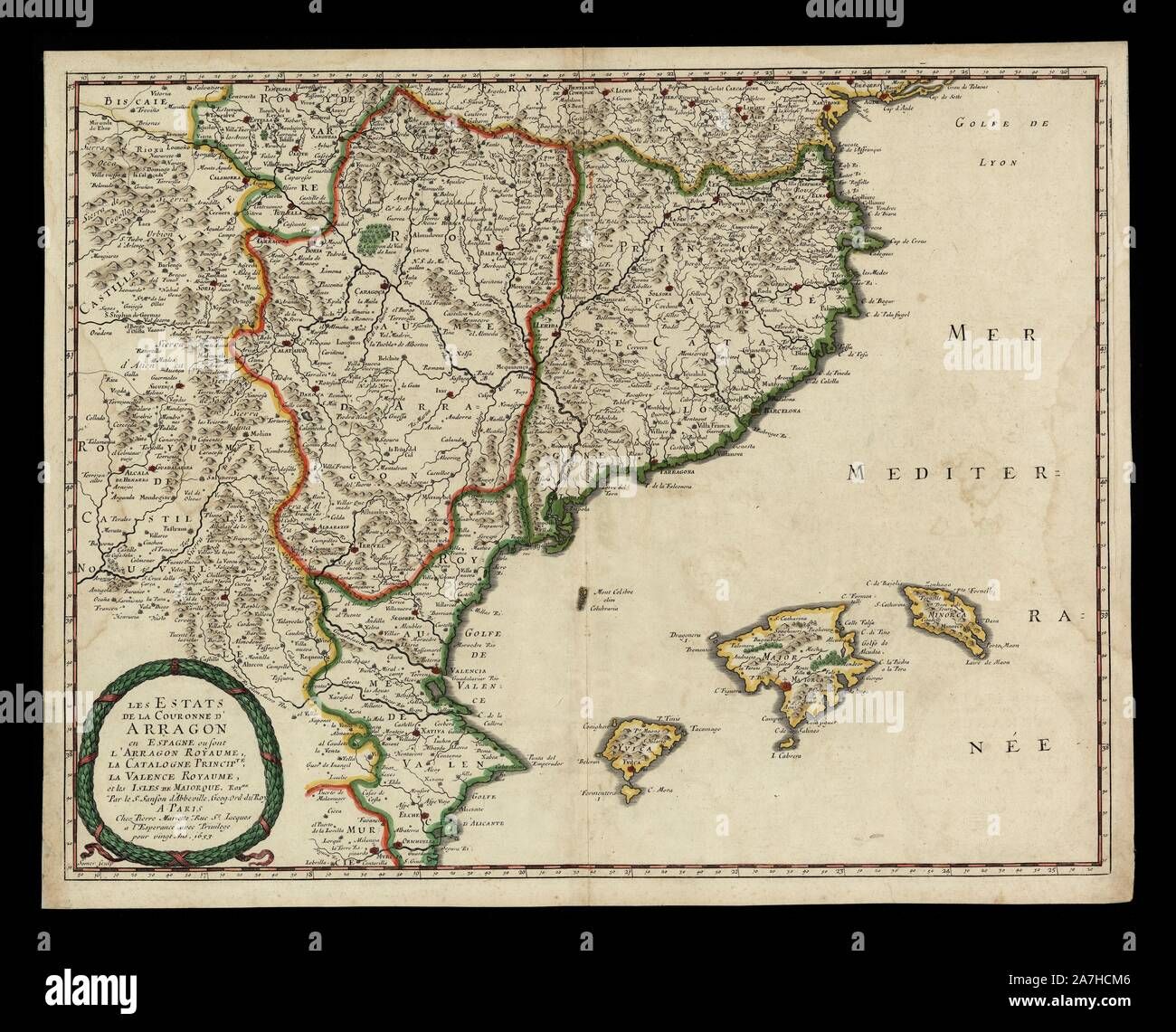 la-corona-de-aragn-mapa-de-los-estados-de-la-corona-a-aragn-en-espaa-donde-se-encuentran-el-reino-de-aragn-el-principado-de-catalua-el-reino-de-valencia-y-la-islas-de-mallorca-1653-autor-pierre-marietta-2A7HCM6.jpg