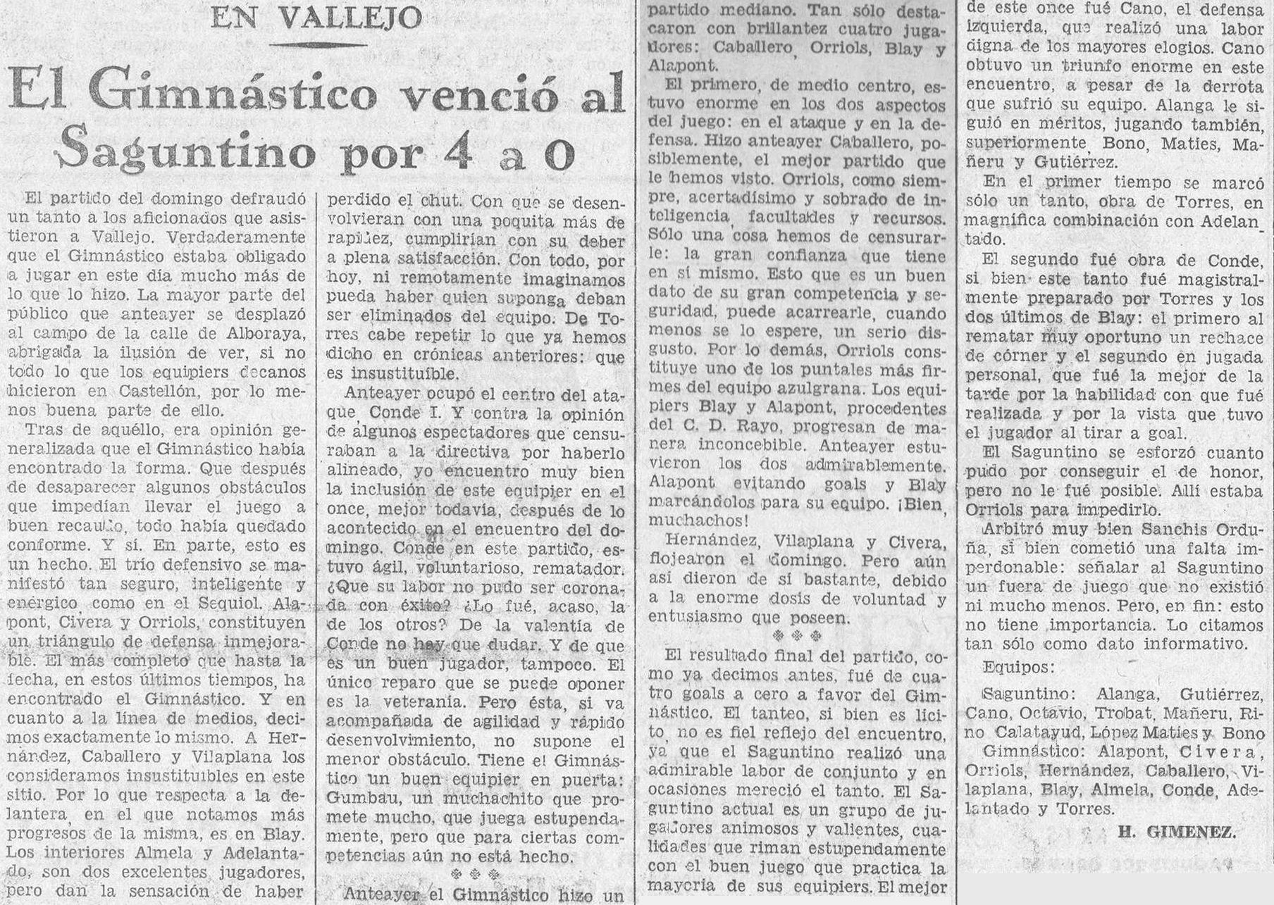 1932.10.09 (9 октября 1932), Гимнастико - Атлетик Сагунтино, 4-0.jpg