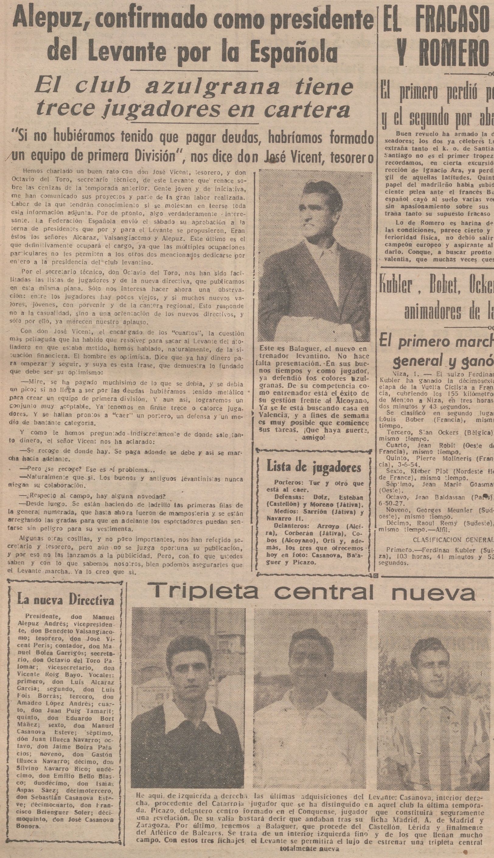 1950.08.01 (1 августа 1950), Алепус подтверждён в роли президента Леванте.jpg
