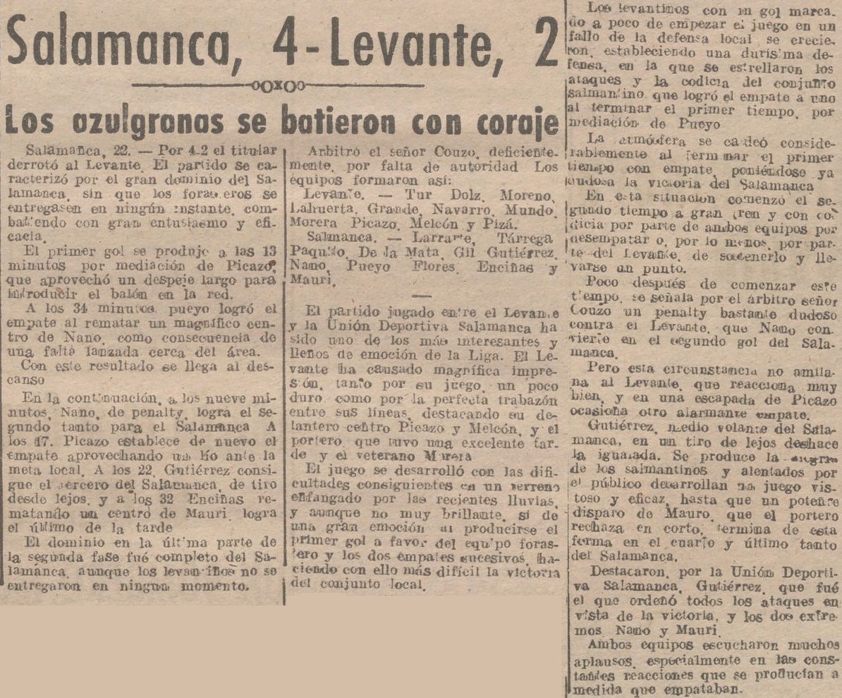 1951.01.21 (21 января 1951), UD Саламанка - Леванте, 4-2 (1).jpg